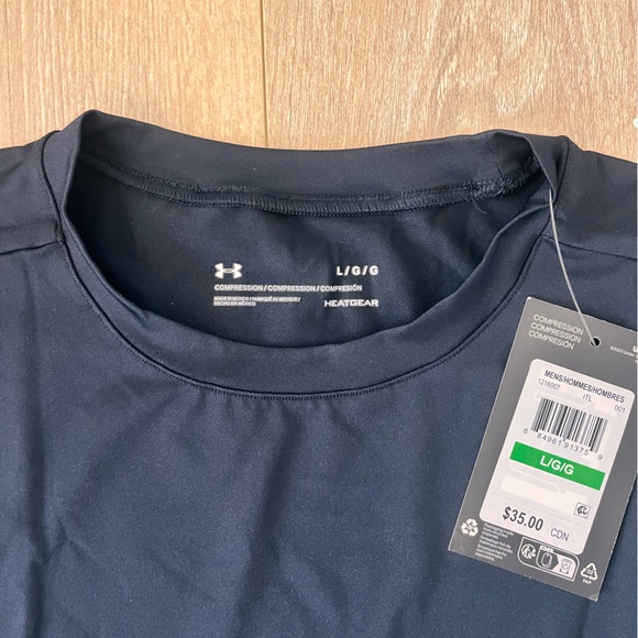 Under Armour Men's Tactical HeatGear® Compression T-Shirt Black Large BNWT - Picture 2 of 3